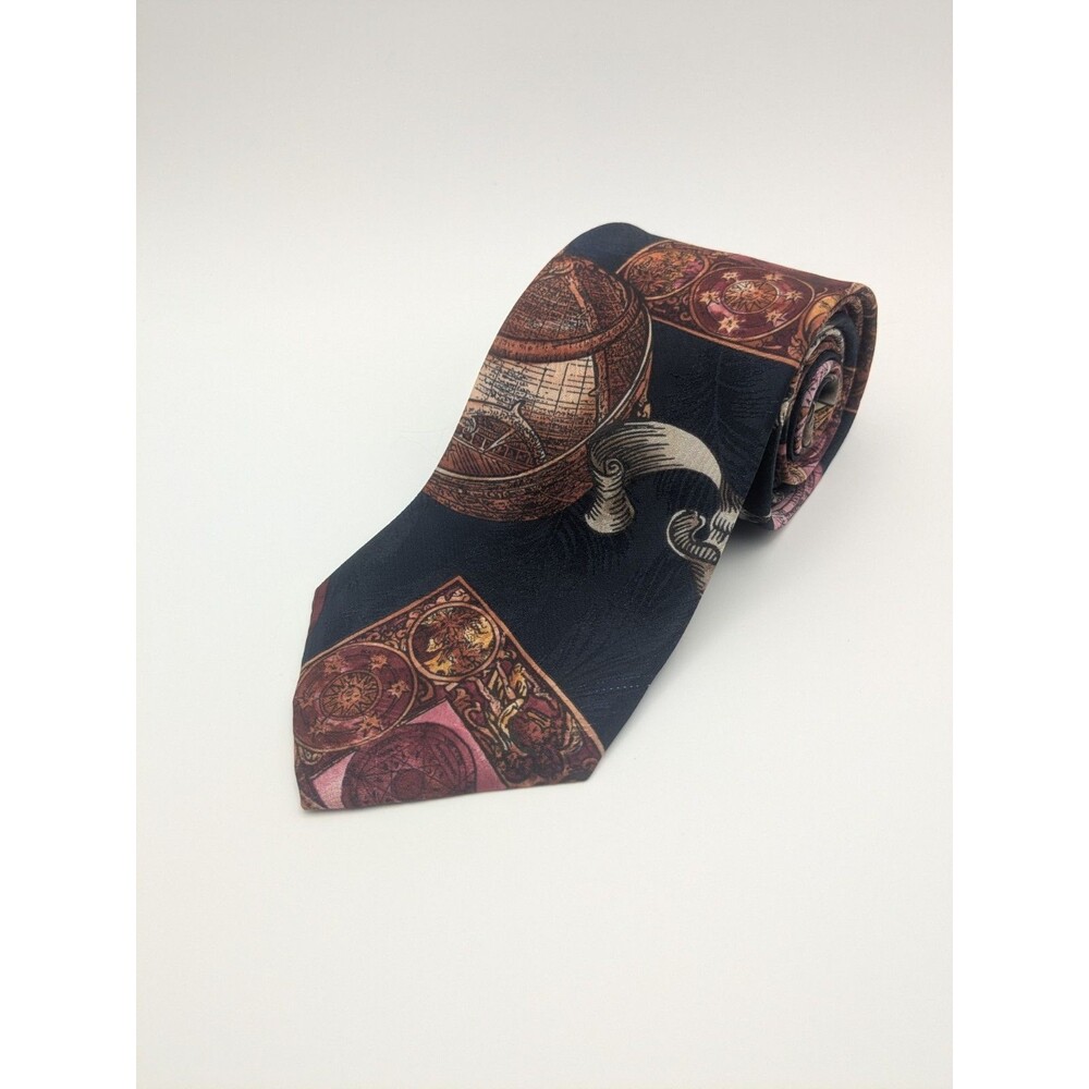 Camden Court Mens Tie Antique Globe Celestial Map Novelty Necktie 55.5"